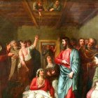 Las prioridades de Jesucristo: ante el paralítico de Cafarnaúm, antes de curarle le perdonó los pecados. Imagen: «Curación del paralítico» (detalle), de Pieter van Lint (1609-1690).