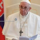 El papa en la Nunciatura en Bratislava en el encuentro ecuménico con líderes cristianos