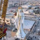 El momento de la instalación ha provocado el júbilo en esta ciudad iraquí / Ankawa