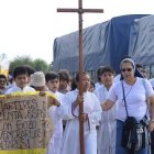 Devotos de los mártires del Zenta en una peregrinación en 2017 a su santuario