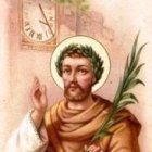 San Expedito con el reloj.