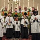 Stephen Hilgendorf, en su primera misa de domingo.