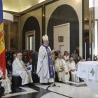 Una misa en 2019 del arzobispo Vives, co-príncipe de Andorra, en su santuario mariano de Meritxell