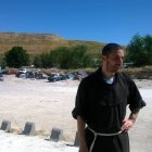 Pablo Scioti está ahora en Medjugorje. En la imagen, en el poblado de la Cañada Real de Madrid