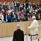 El Papa en su encuentro con los trabajadores vaticanos de diciembre de 2020