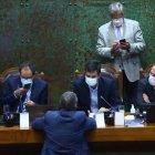 Detalle de la Cámara de los diputados en Chile, durante la sesión de debate del proyecto de despenalización del aborto libre, que quedó archivado por 65 votos en contra.