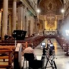 Andrés Garrigó, durante un momento del rodaje de «Corazón de padre». En cuatro meses, el estreno.
