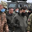 Zelenski, presidente de Ucrania, visita las tropas de la frontera