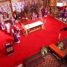 Un momento de la misa de exequias del cardenal Francisco Álvarez Martínez, celebrada este viernes en la catedral de Toledo.