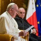 En su primer acto oficial en Malta el Papa pronunció un discurso ante las autoridades y el cuerpo diplomático / Vatican Media