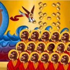 Icono con los mártires coptos asesinados en Libia