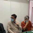 Javier Laínez y Luis Ruíz del Árbol, durante la presentación del primer libro del sello Sanjo Books, "Via crucis. Contemplación de las estaciones del vía crucis a través de los ojos de San José de Nazaret".