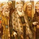 Un grupo de fariseos con algunos escribas.