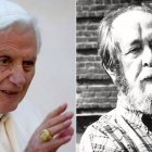 Benedicto XVI y Alexander Solzhenitsyn, dos visiones coincidentes sobre la pérdida del sentido del progreso moral. Fotos: Vatican News y SolzhenitsynCenter.org