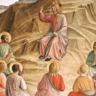Jesucristo predicó el Reino de Dios, esto es, la salvación mediante la conversión. Fra Angelico, 'El Sermón de la Montaña', Museo de San Marcos en Florencia.