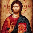 El icono ruso Pantocrátor, uno de los más característicos del arte cristiano bizantino.