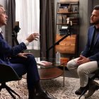Jordan Peterson (izquierda de la foto) debatió con Dave Rubin sobre la paternidad en la unión entre personas del mismo sexo.