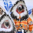 Francisco con los líderes indígenas cree y otros en Canadá, en su primer gran acto en el país