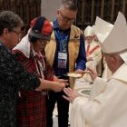 Misa con Francisco en el santuario de Santa Ana cerca de Quebec, muy visitado  por los fieles locales
