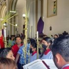 Momento de la bendición de los ramos en el atrio de Catedral San Pedro apóstol, en Matagalpa: solo un ejemplo de cómo será la celebración de la Semana Santa de 2023 en Nicaragua.