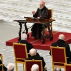 El cardenal Raniero Cantalamessa pronunció la última predicación de Cuaresma antes de la Semana Santa y Pascua de Resurrección, con el Papa Francisco ingresado en el Gemelli.