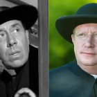 Don Camilo y el Padre Brown, en sus caracterizaciones más célebres: Fernandel para el cine en los años 50, y Mark Williams para la televisión en la serie de 2013, aún en antena en su novena temporada.