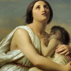 El amor de una madre por su hijo es la expresión humana más acabada del amor de Dios. 'Agar e Ismael en el desierto' (detalle) de Christian Köhler (1809-1861).