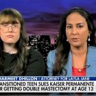 Layla Jane (a la izquierda de la foto), junto con su abogada, durante la entrevista que le hizo Fox News.