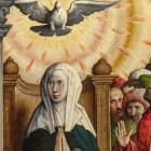 La nueva Ley de Jesucristo es sobre todo una Ley del Espíritu, convertido en principio interior activo de la vida del cristiano. 'La venida del Espíritu Santo' (1514-1519, detalle) de Juan de Flandes. Museo del Prado.