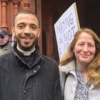 El padre Gough e Isabel Vaughan-Spruce ganan en los tribunales de Birmingham - foto de Simon Caldwell en el Catholic Herald