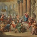 Giovanni Paolo Panini, 'Jesús arroja a los mercaderes del templo' (1725). Museo del Prado.