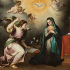 La conexión entre el arcángel Gabriel y la Virgen María ha establecido un vínculo definitivo entre Dios y la humanidad por medio de la Encarnación. 'La Anunciación' de Bartolomé Esteban Murillo (c. 1650). Museo del Prado.
