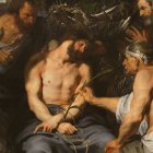 Jesucristo es objeto de burlas en 'La Coronación de espinas' (1620) de Anton Van Dick. Museo del Prado.