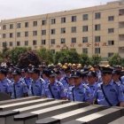 Policías en Zhumadian en 2014, antes de que se recrudecieran las leyes contra las religiones en China