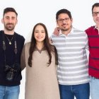 Jesús García, a la derecha, y su equipo de Gospa Arts, volcados en esta película sobre la Virgen