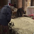 En la basílica de las Naciones se encuentra la roca de la agonía, donde según la tradición Jesús sudó sangre.