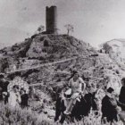 La ermita de Torreciudad con peregrinos en 1933, antes de la guerra civil