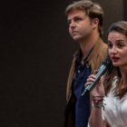 Santos Blanco y Lucía González-Barandiarán, durante el  estreno de "Libres" en Roma.