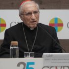 Ruco Varela, Cardenal Arzobispo emérito de Madrid, durante la presentación del Congreso Católicos y Vida Pública, que este año celebra su 25ª edición con la evangelización como tema central.