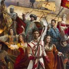 Diversas figuras históricas de España en el cartel promocional de Puy du Fou España, 'El sueño de Toledo'.