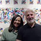 Laura Díaz y Antonio Peláez hablan de Mirando al Cielo en la Casa de México, en Madrid - foto P.J.Ginés