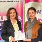 María Torrego, presidenta de RedMadre (izquierda de la foto), y Amaya Azcona, directora de la Fundación RedMadre, presentaron el Mapa de la Maternidad 2022.