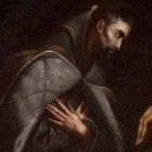 La contemplación de la muerte, encarnada en la calavera, es un recordatorio de la vida del más allá y del juicio de Dios que la precede. 'San Francisco arrodillado en meditación' (1664) de Mariana de la Cueva y Barradas. Museo del Prado.