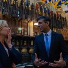 Rishi Sunak enseña la Abadía de Westminster a Giorgia Meloni en abril de 2023