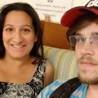 Alice y Ben Abresch hacia 2018, él la introdujo en la vida católica