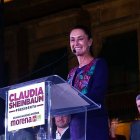 Claudia Sheinbaum, durante la celebración de su victoria en las elecciones a la presidencia de México.