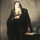 Ramon Llull (Raimundo Lulio), 1232-1316, visto por el pintor mallorquín Ricardo Anckerman Riera (1842-1907).