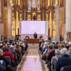 Presentación de Corriente Social Cristiana en Abat Oliba, Barcelona, en febrero de 2024