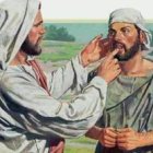 Jesús sana a un sordomudo