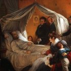 'Nuerte de Napoleón en Santa Elena', de Charles de Steuben (1828, detalle).